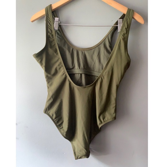 🛍Army Green One Piece Bathing Suit - Picture 3 of 3